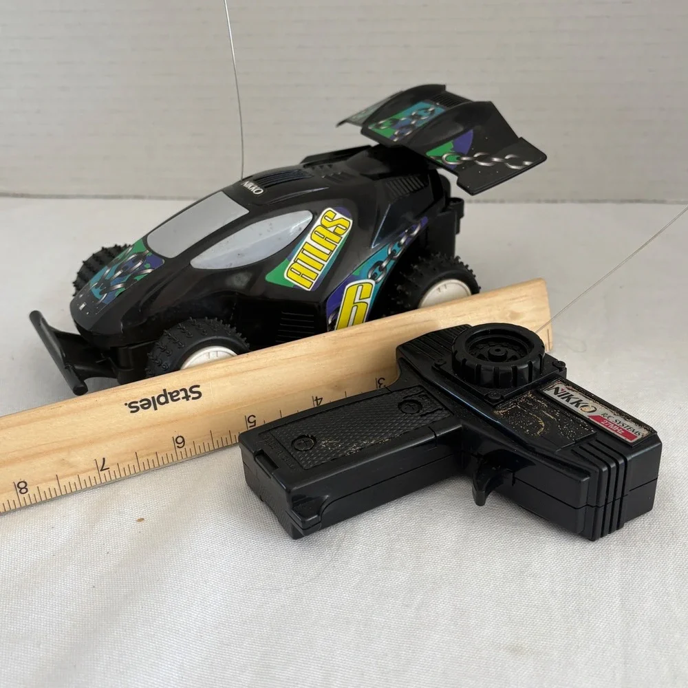 Vintage Nikko Atlas 6 and Panther Turbo Racer RC Car Lot with Controllers‎ 27MHz